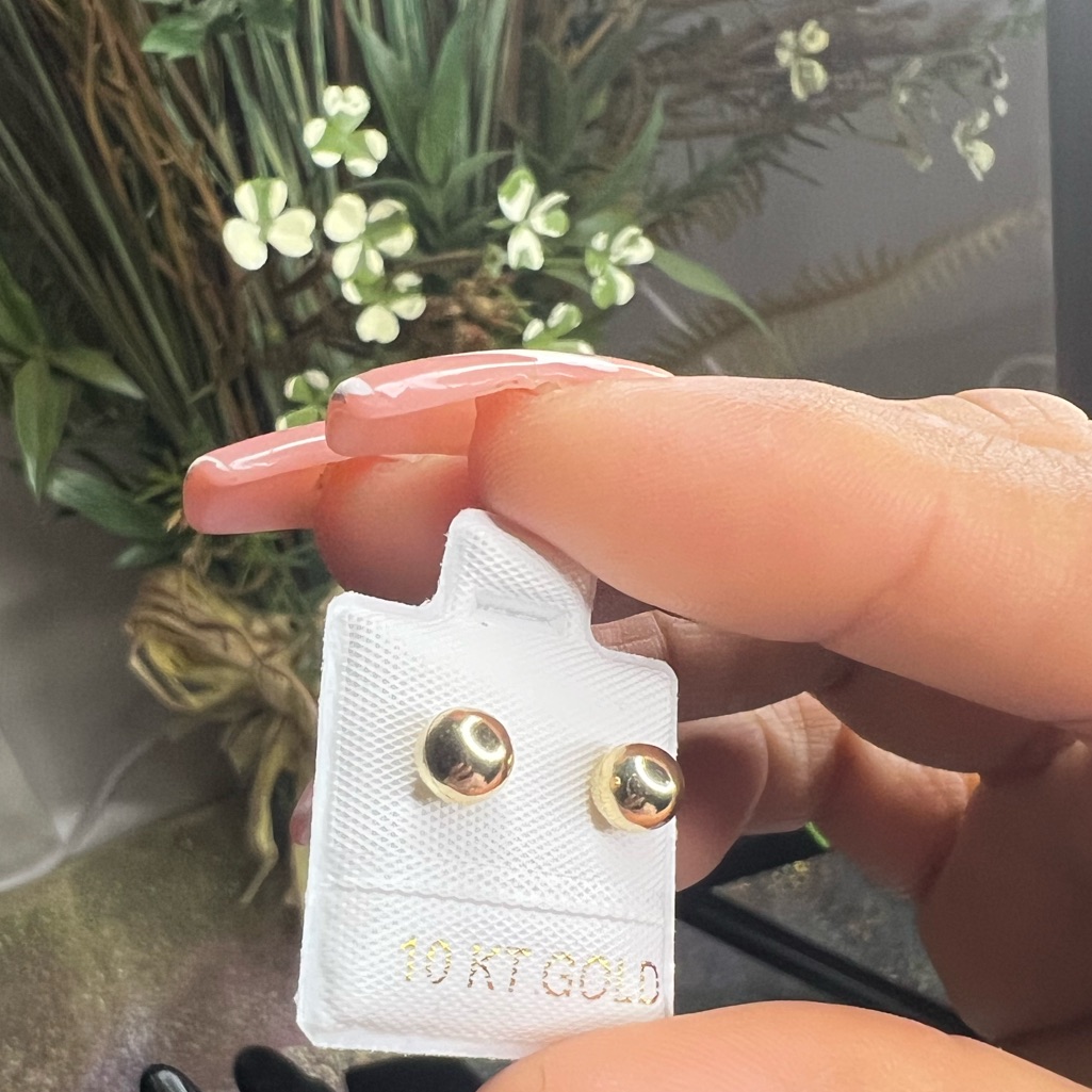 Balls Style Gold Earrings